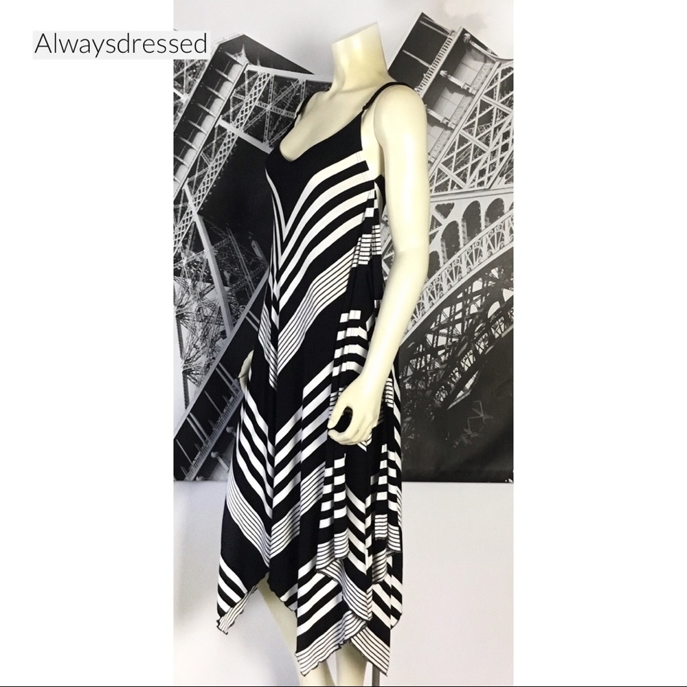 JUST LOVE Asymmetrical Handkerchief Dress